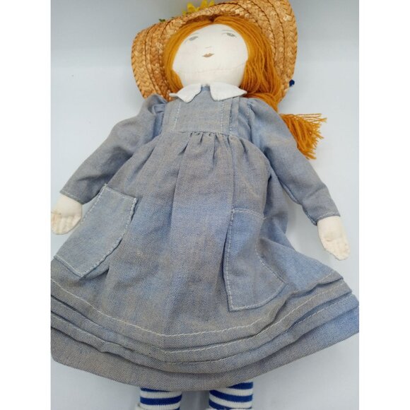 Hallmark Becky Kelly Vintage Rag Doll Hat Sunflower Dress Yarn Hair 16 Inches - Picture 6 of 16